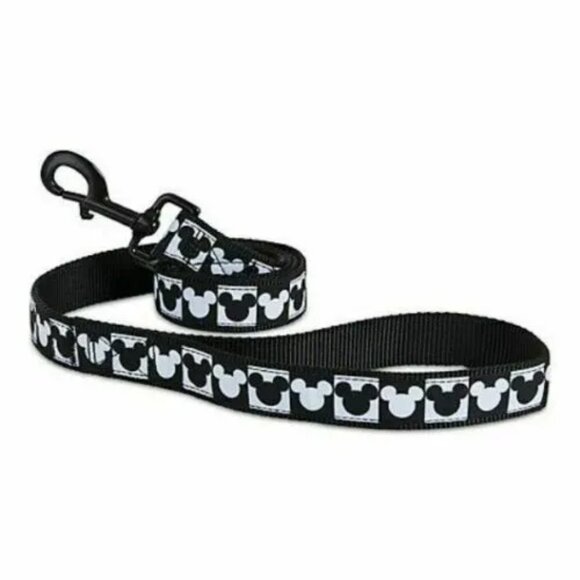 Disney Other - DISNEY Tails Mickey Silhouette Black-White  Dog Lead Leash 4 Feet Swivel Clasp